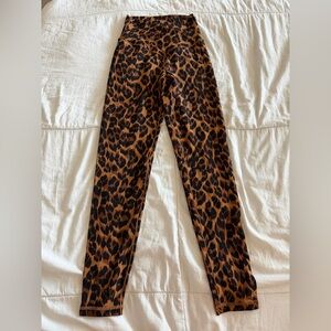 aerie OFFLINE Leopard-Print 7/8 Leggings in Brown & Black